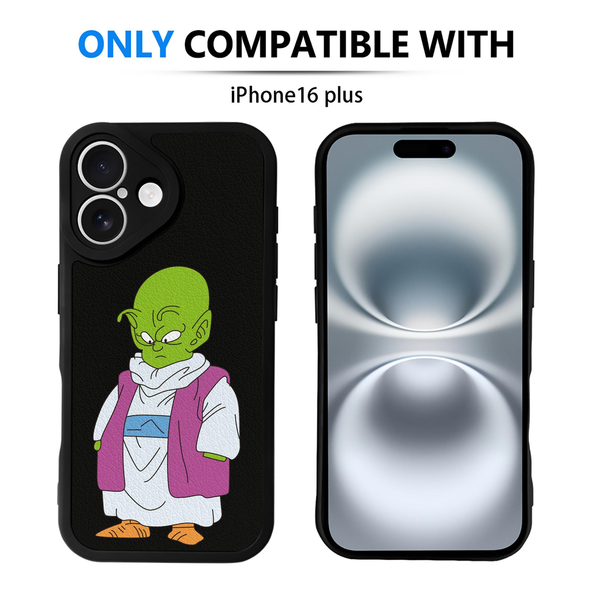 （画像用） ドラゴンボール ピッコロ DRAGON BALL Piccolo 【iPhone 16シリーズ対応】シリコンスマホケース（レザー調） 材質：シリコン